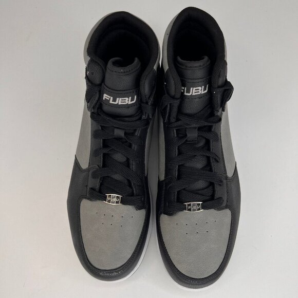 Fubu Mens 36121868 Gray Black Heritage Hi Top Lace Up Size 8 Basketball Shoes - Picture 4 of 9